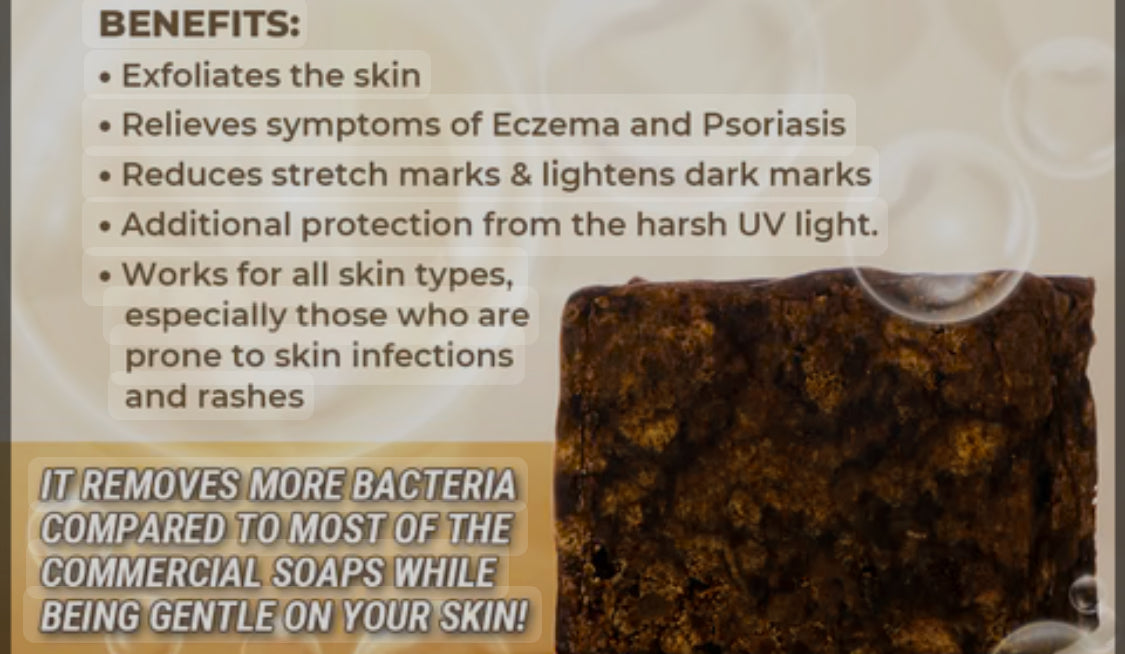 Raw African Black Soap Barš¤